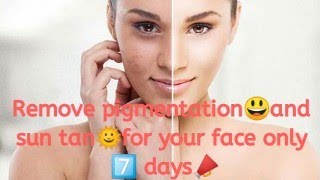 How To Fights Sun Tan And Pigmentation -Use The Soumis Can Productonly 7Days