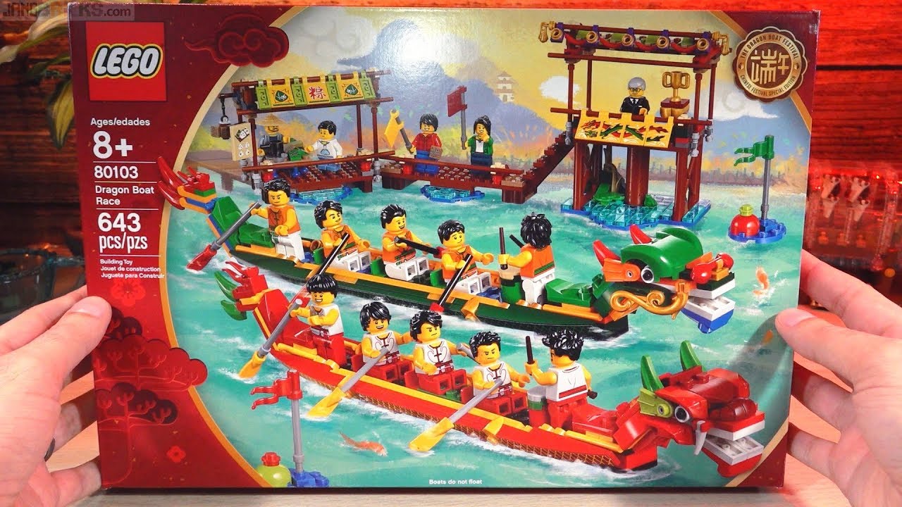 Pure build: LEGO Dragon Boat Race 80103 in real time ASMR