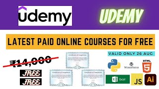 Udemy Free Latest Premium online Courses With Certificates | Learn HTML, Python,Java script and More