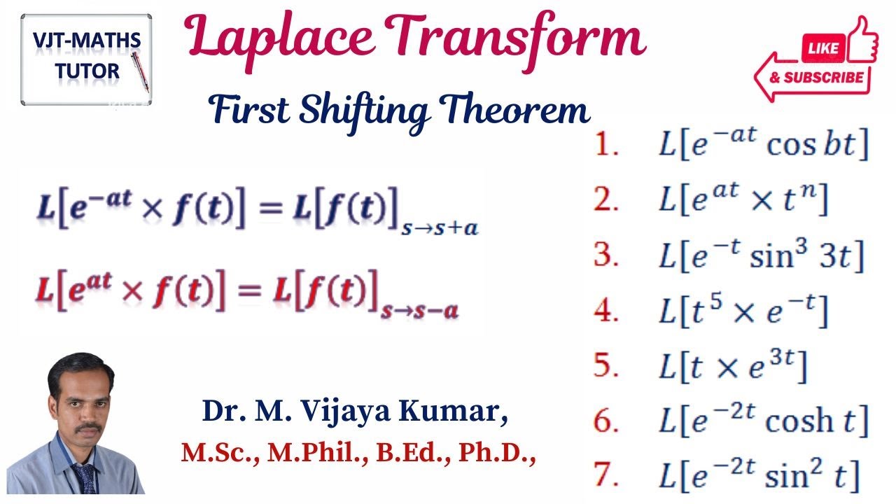 Laplace Transform | Shifting Theorem | Properties | MA3353 | Transforms ...