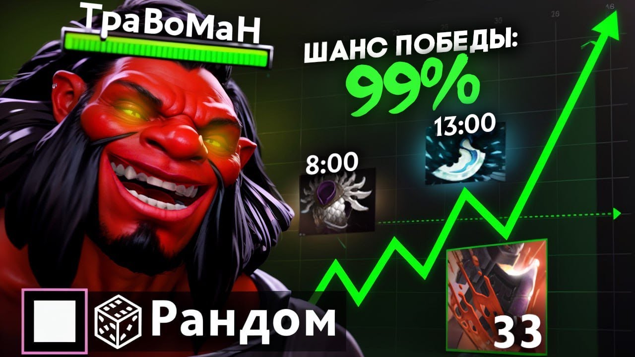 ПРОИГРАТЬ НЕВОЗМОЖНО! Рандом АКС В ХАРДУ 🔥 Травоман Дота 2