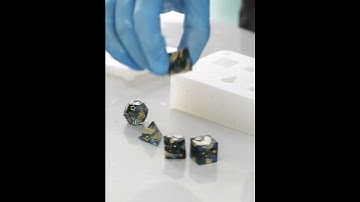 🎲Starry Night Owl Resin DnD D&D Dice Set🖤🦉💫