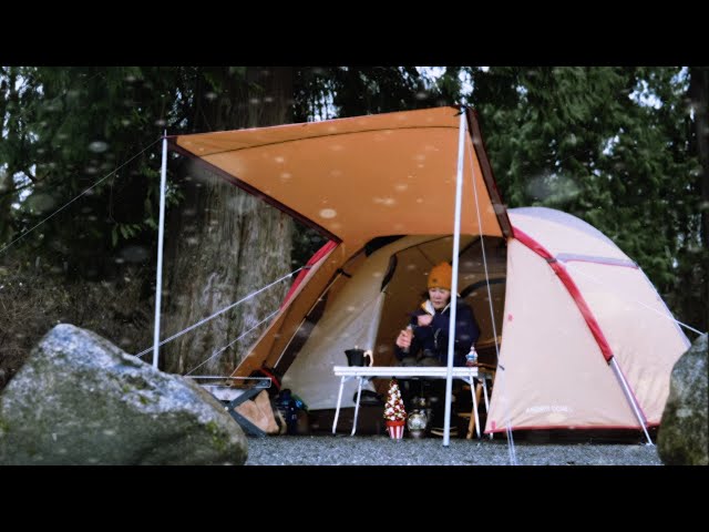 4K] Camping alone in the city park#snow peak amenity dome L - YouTube