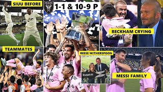🤯All Crazy Reactions to Messi Winning Leagues Cup with Inter Miami | Beckham, Antonela, Reese..