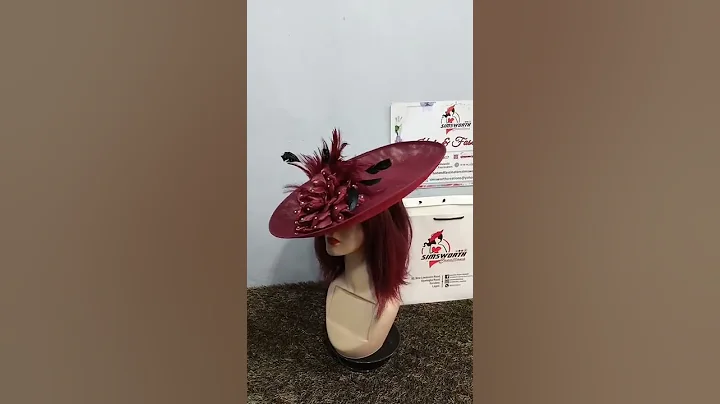 Wine/Burgundy Wedding Fascinator Hat, Latest and Trending for Bride's Mum,  Guests in Lagos Nigeria