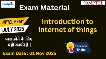 Introduction to Internet of things Exam Study Material | NPTEL July 2025 Preparation