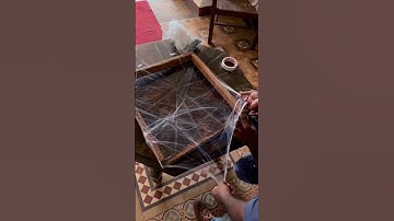 This is how filmmakers create spider webs😱 #behindthescene #spiderweb #diy #horror #filmmaker