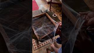 This is how filmmakers create spider webs😱 #behindthescene #spiderweb #diy #horror #filmmaker
