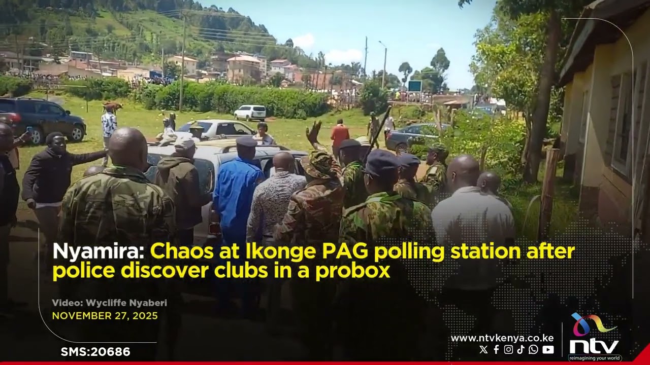 Ньямира: Хаос на избирательном участке Иконге PAG после того, как полиция обнаружила клубы в проб...