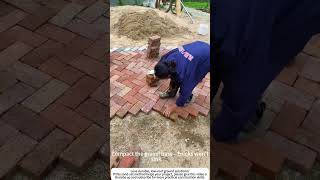 Brick Paving for Ground Hardening – Base Prep, String Line, and Sand Joints 🧱👷