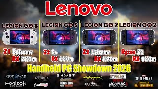 Legion Go 2(Z2 Extreme & Ryzen Z2) & Legion Go S(Z1 Extreme & Z2 Go) Test 4 PC HandHeld TDP 20W