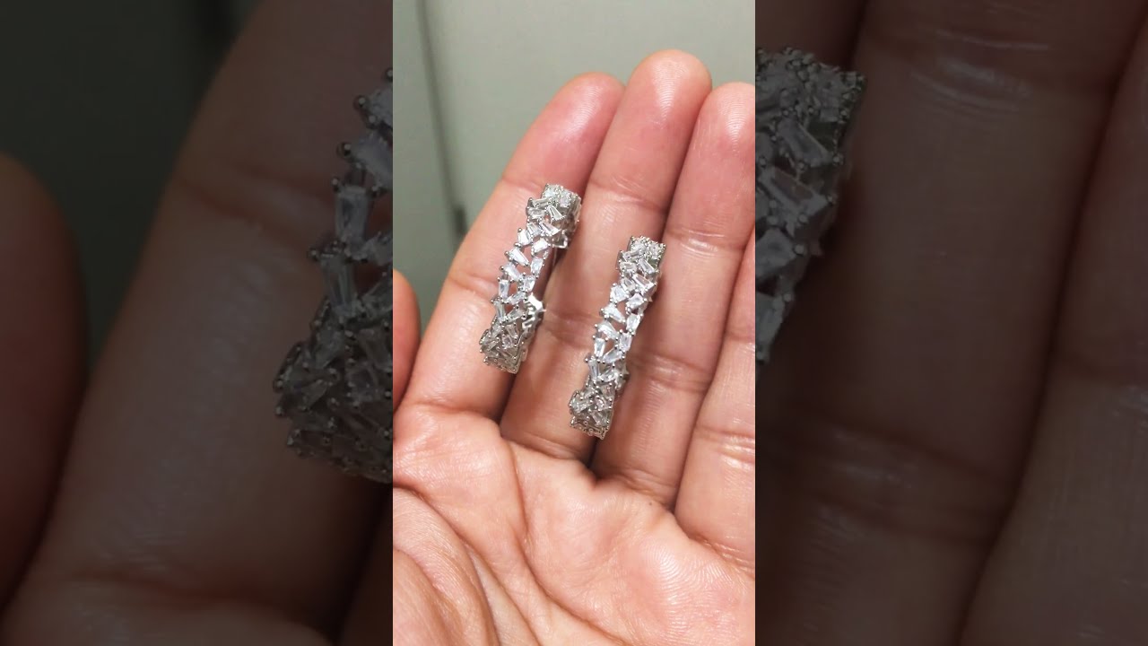 Sterling silver hoops earrings