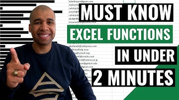 Unlock the Secrets of "Must Know" Excel Functions in Just 2 Minutes!