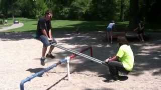Twins on teeter-totter!