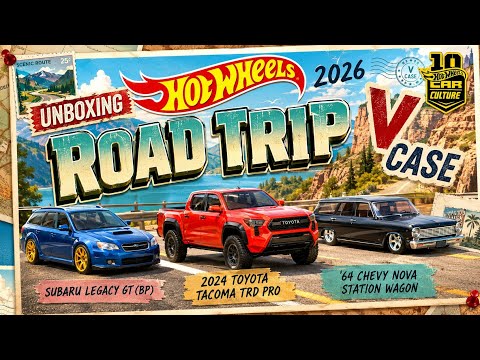 Unboxing Hot Wheels 2026 Car Culture V Case! Road Trip!