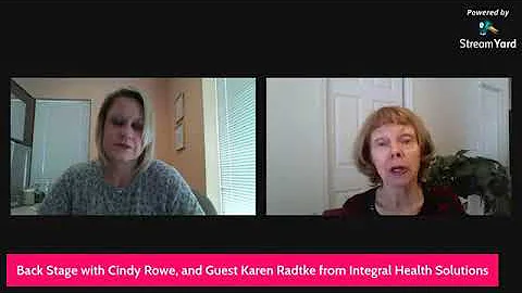 Back Stage with Cindy Rowe and Guest Karen Radtke ...