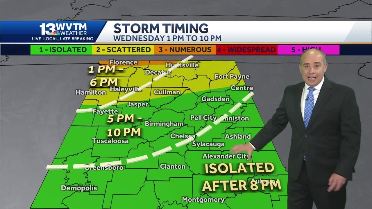 Severe storms likely in Alabama again on Wednesday and Thursday - YouTube