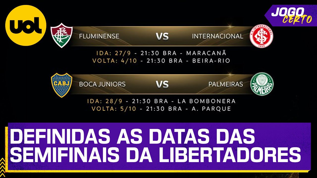 Libertadores 2021: Confira as datas e os horários dos jogos dos