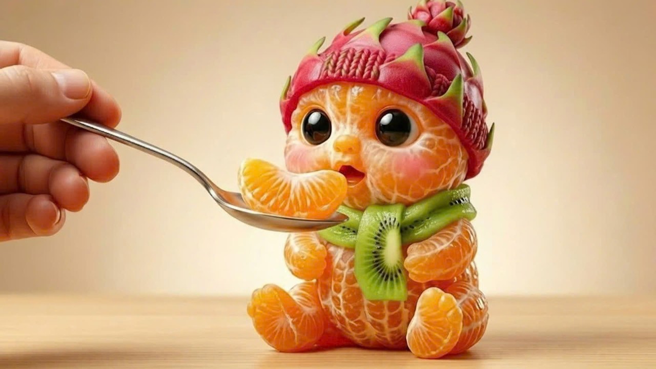 Маленькие фруктовые малыши с удовольствием поедают сочные фрукты 🍓🍊 | Удовлетворяющее ASMR-видео ...