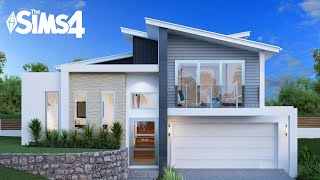 The Sims 4 Modern One Level Split Home No Cc Speed Build