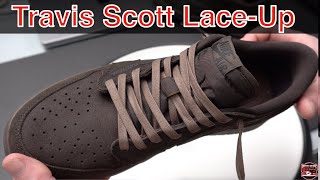 Best Way to Lace Jordan 1 Low Travis Scott Brown Velvet – No need to tie but with a snug fit.