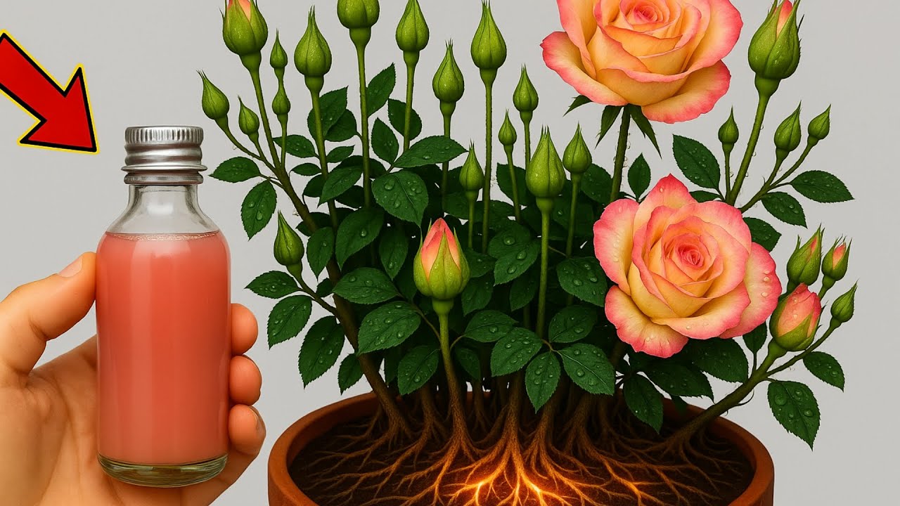 Just 1 bottle! All the rose branches will root and bloom by tomorrow morning