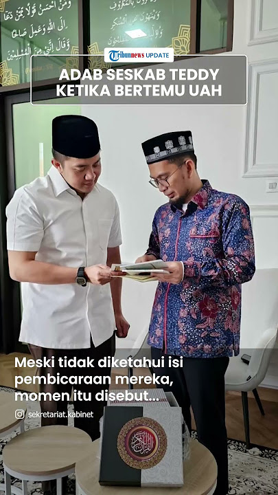 Download lagu Momen Seskab Teddy Bertemu Ustaz Adi Hidayat di Bulan Ramadhan, Menimba Ilmu hingga Tukar Peci