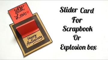DIY slider card | DIY cards for explosion box or scrapbook | scrapbook cards making tutorial