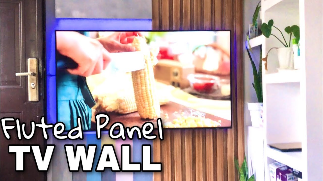 HOW TO BUILD A TV WALL, FLUTED WALL PANEL USING METAL FURRING AND
