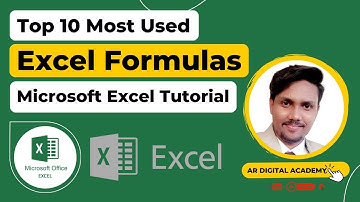 Top 10 Most Used Excel Formulas | Microsoft Excel Tutorial in Urdu / Hindi || AR Digital Academy