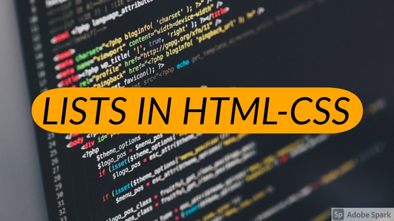 LISTS IN HTML || HTML-CSS TUTORIAL || - YouTube