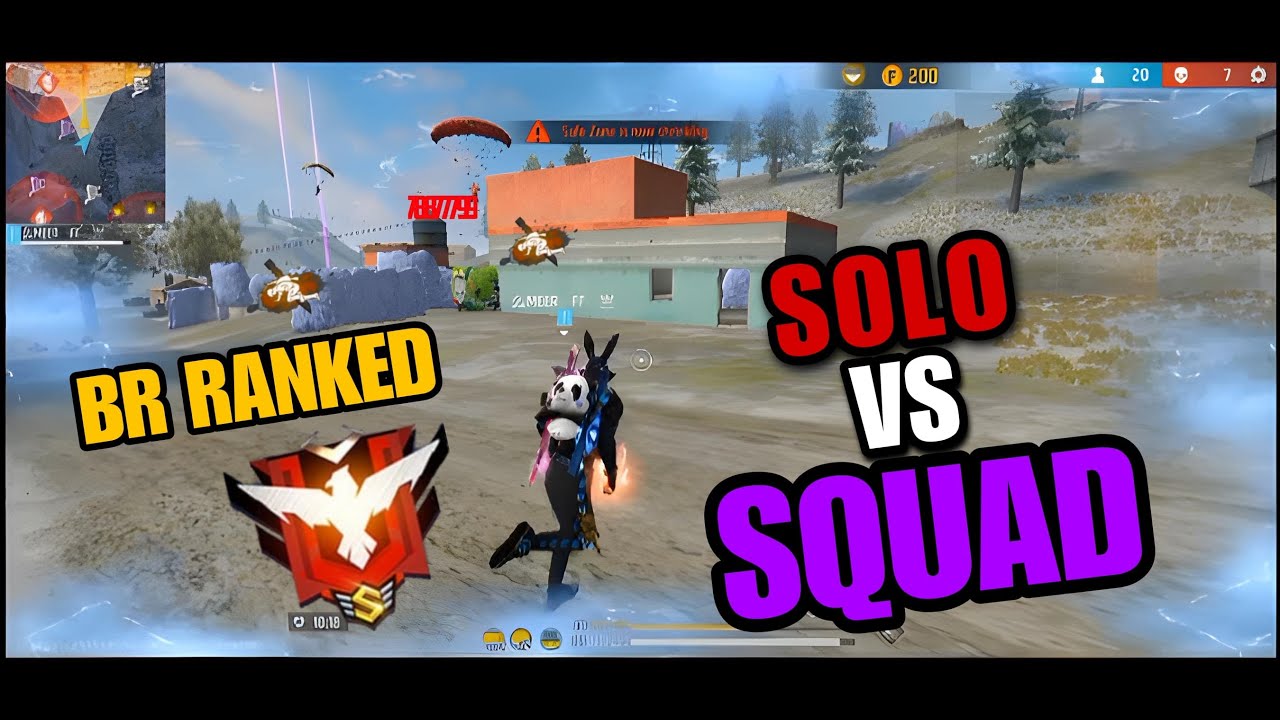 FREE FIRE solo vs squad full gameplay - YouTube