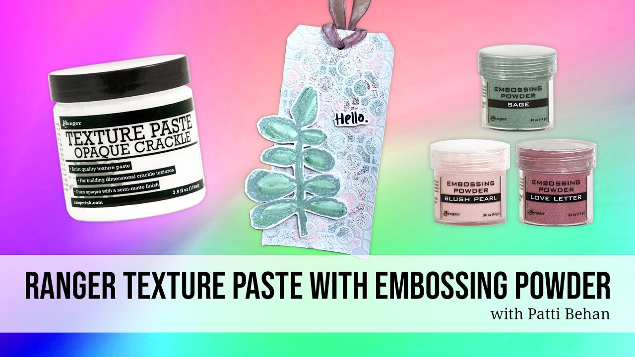 Texture Paste with Embossing Powder - YouTube