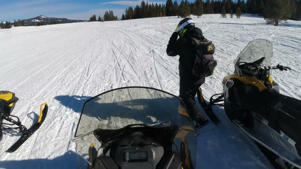 Snowmobiling, the morning tour