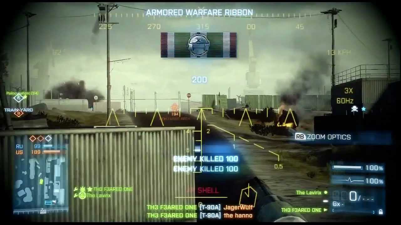 Battlefield 3:T-90 TANK MONTAGE by  TH3 F3ARED ONE