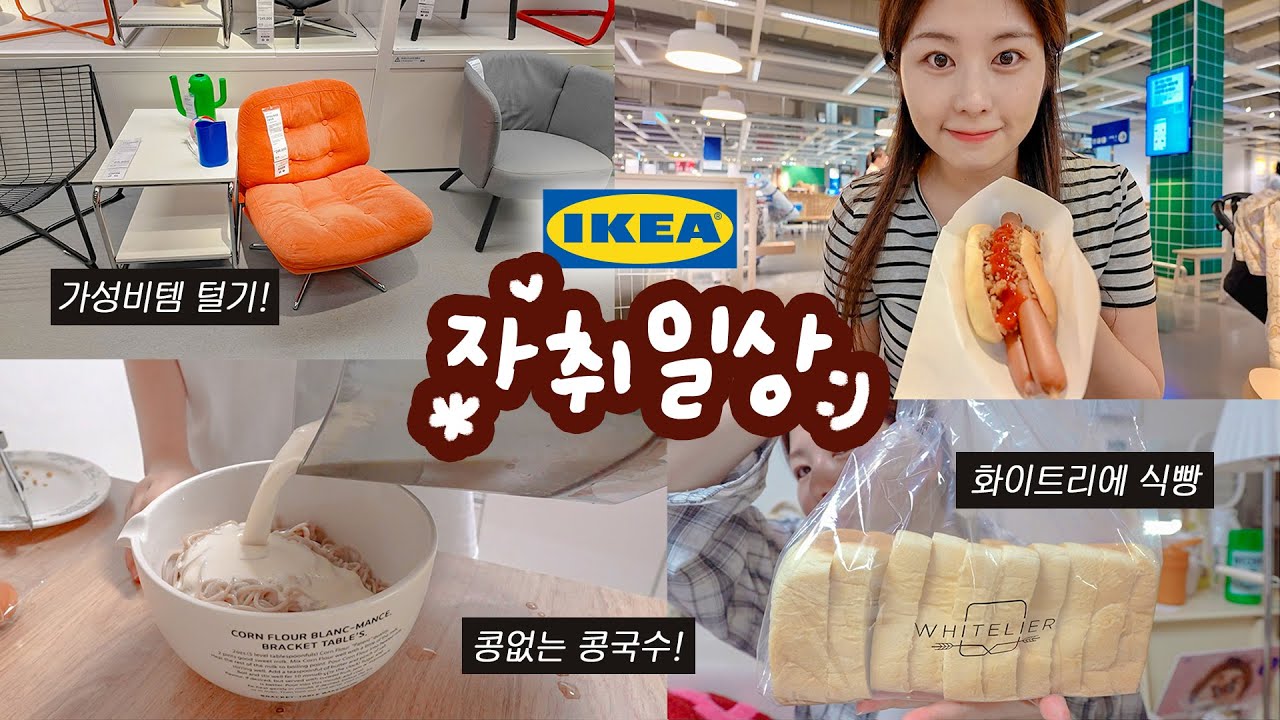 오랜만에 이케아 가성비템 털고 왔습니다! 자취일상 브이로그☺️ 콩없이 콩국수 만들기, F1 영화 막차, 화이트리에 식빵