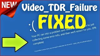 VIDEO TDR FAILURE Windows 10 \ 8 \ 7 Fixed | atikmpag.sys How to fix VIDEO TDR FAILURE Error
