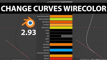 Blender 2.93 | Change Curves Wire color