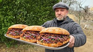 Juicy Shredded Steak Sandwich On Soft Village Bread screenshot 1