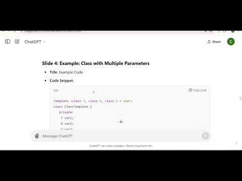 C++ Class Templates With Multiple Parameters