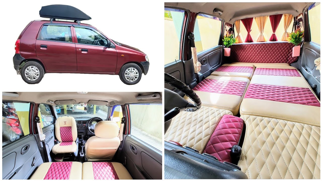 ALTO car with mini BAR and double BED sleeper CARAVAN - 15 Year old car modified DIY RV