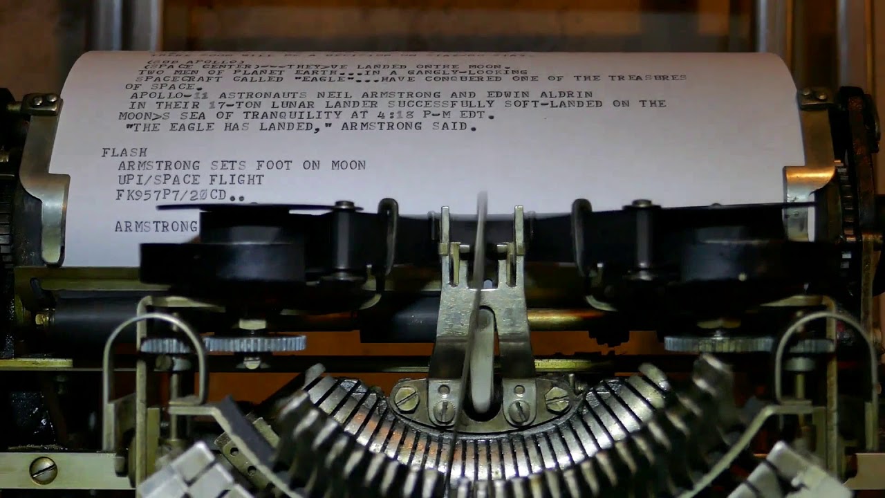 Apollo 11 Moon Landing - Teletype Printing Test - YouTube