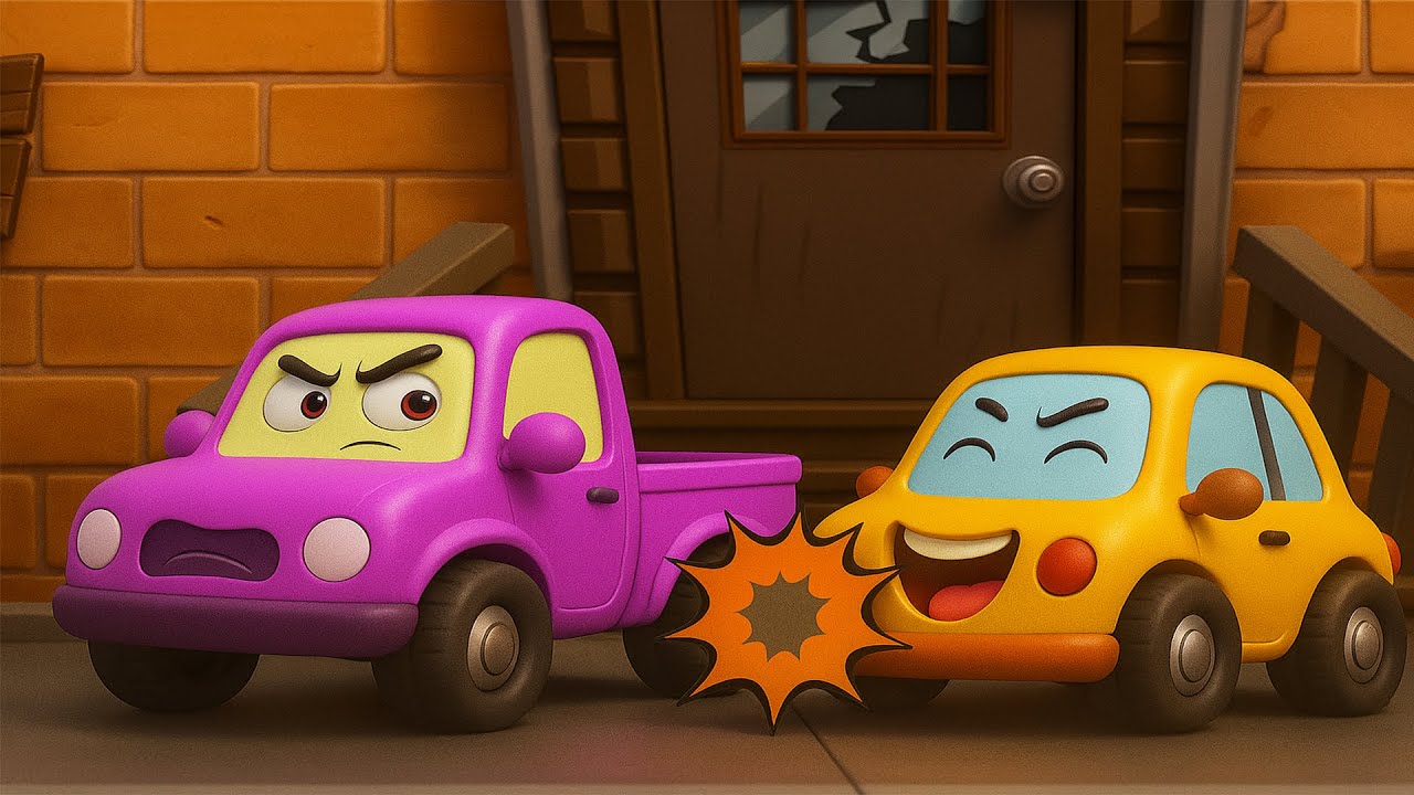 Oh No! Yellow Car is Not Focused While Driving! 😱🚗 | Kids Cartoon Cars | Funny Cartoon Cars for Kids