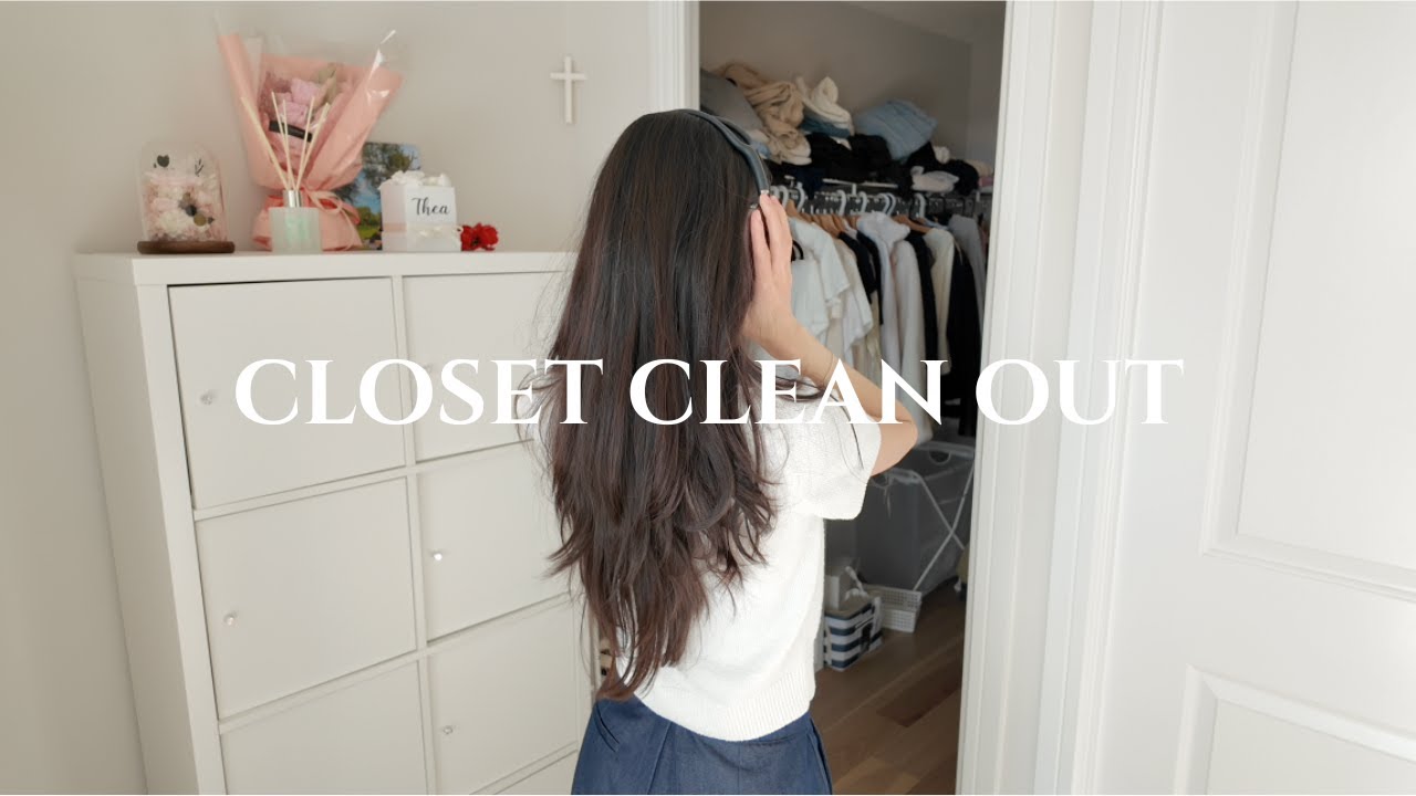 closet clean out 👚 clean, declutter & organize with me