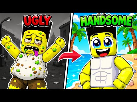 I BECOME UGLY TO HANDSOME IN ROBLOX 