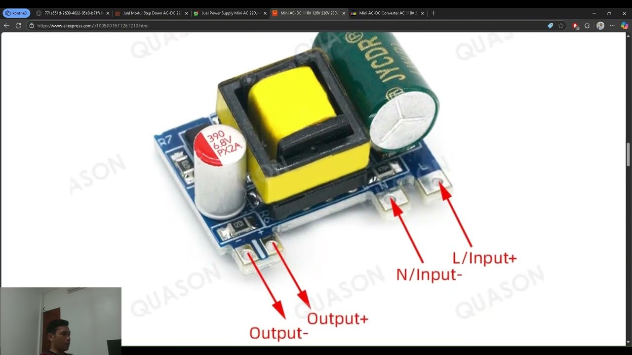 Power Supply Mini AC 220v ke DC 5v 700mA 3,5W / Step Down || Datasheet Component