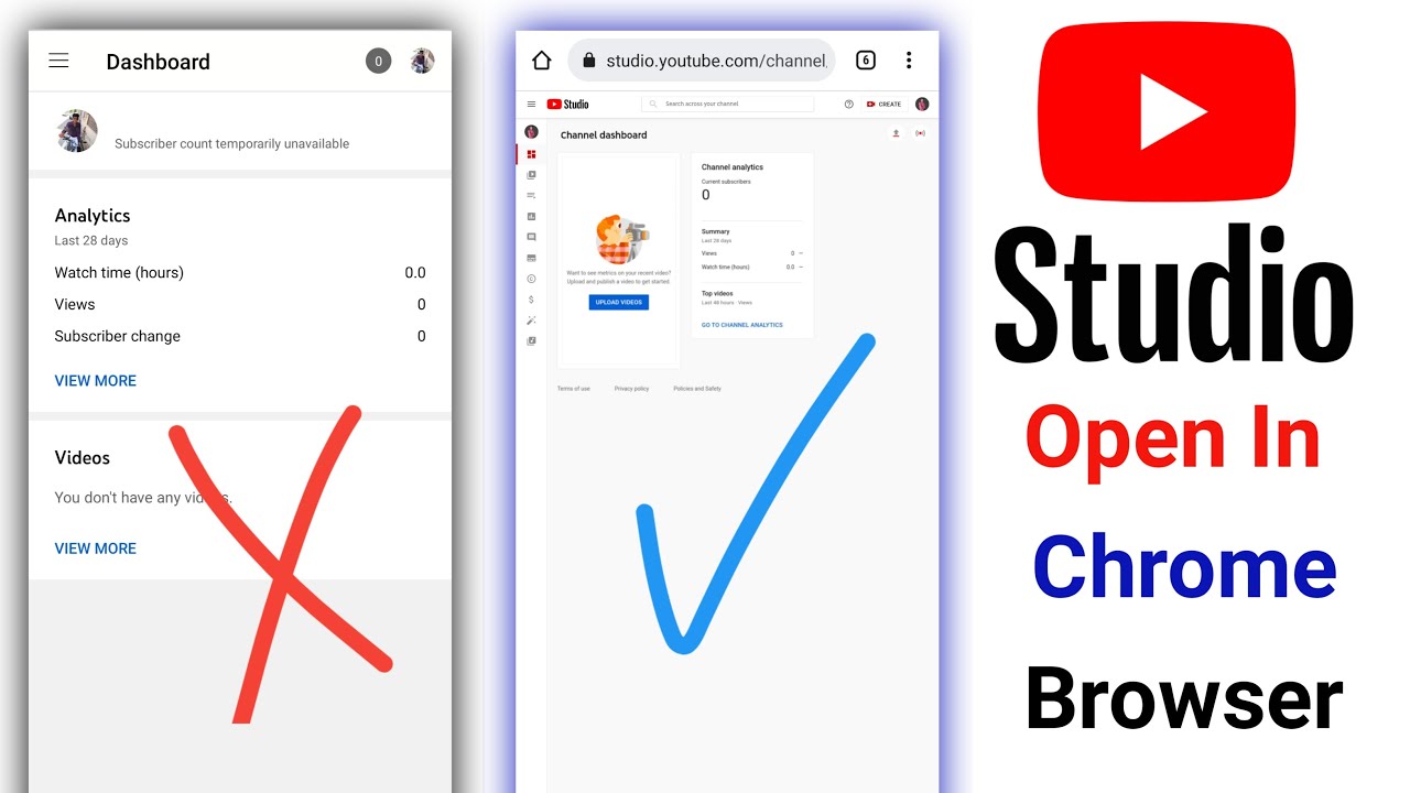 how to open  studio in chrome? chrome me Yt studio kaise khole?? 