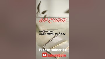 Splunk Interview Questions-4  #shorts #ytshorts #splunk #interviewquestions #informationtechnology