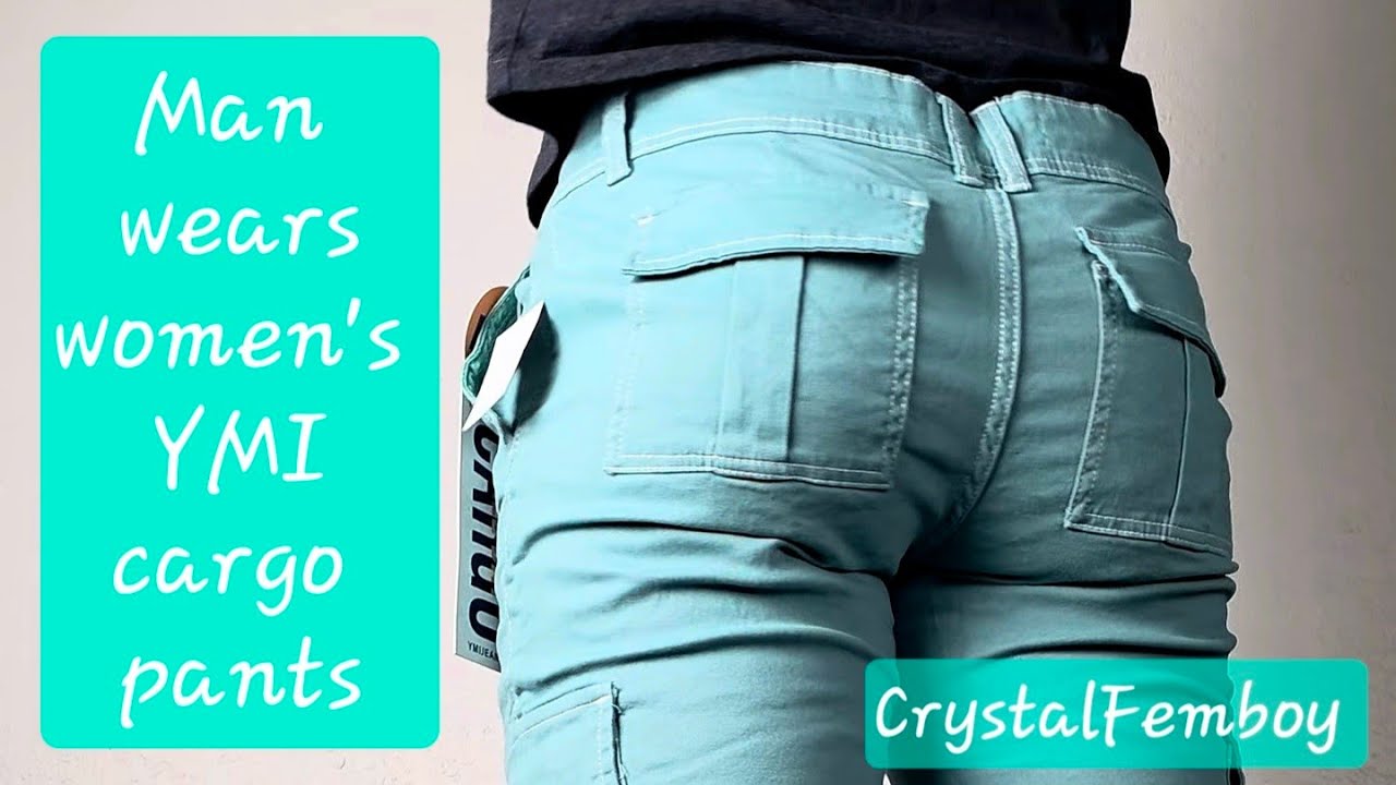 YMI Women's 2 button cargo pants low rise flare Jasmine color size 9 tryon haul