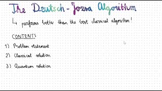Deutsch–Jozsa Algorithm by MSc student Annick Teepe